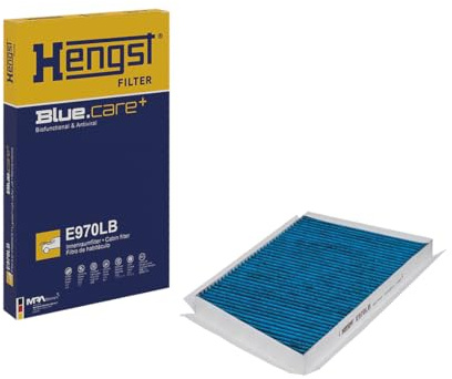 HENGST - Innenraumfilter E970LB - Luftfilter für den Innenraum antibakteriell - Filtert Staub, Pollen, Gerüche & Bakterien für Allergiker - Für sauberes Innenraumklima im KFZ