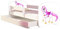 Kinderbett Jugendbett mit einer Schublade und Matratze Weiß ACMA II 140 160 180 40 Design (180x80 cm + Bettkasten, 43 Kleines Pferd)
