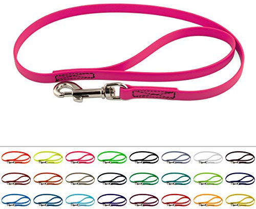 LENNIE BioThane Führleine, 16mm breit, 1,5m lang, Magenta, mit Handschlaufe, genäht