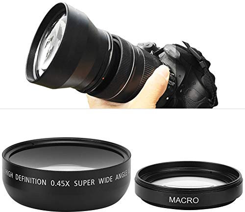 49mm Kamera Weitwinkelobjektiv, 0,45X Weitwinkel Makroobjektiv Universal für Canon für Nikon für Sony für Olympus Kamera
