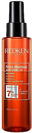 Redken Frizz Dismiss Dry Oil für glatte Haare, bändigendes Haaröl, Haarpflege ohne beschweren, anti-frizz und anti-statisch, Anti-Static Oil Mist, 125 ml