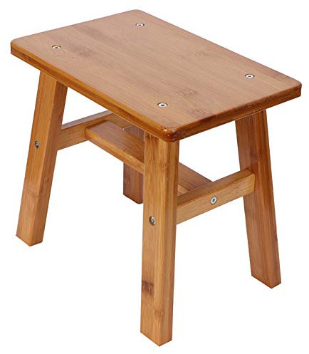 Escabeau, Tabouret de Siège d'enfant en Bois Mini Présentoir de Banc de Douche pour Cuisine Salle de Bain Chambre(30 * 25 * 4)