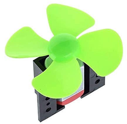 Auoeer 1Set DC Micro 130 Gear motor with fan blade SMAll propeller 3-6V FOR DIY experiment +Motor base (Color : Green)