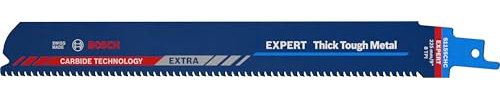 Bosch 10x EXPERT Thick Tough Metal S1155CHC Säbelsägeblatt (für Zäher Stahl, Gusseisen, Länge 225 mm, Professional Zubehör Säbelsäge)