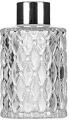 QUUPY 1PCS 150ML Diffuser Bottle Empty Refillable Glass Aromatherapy Diffuse Bottle for DIY Replacement Reed Diffuser Sets Essential Oils Crafts Decor (Clear)