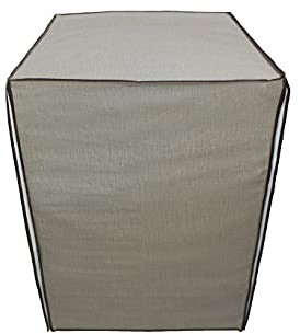 Acomoda Textil - Funda de Lavadora 60x84x60 cm. Funda Impermeable de Carga Frontal, Protectora de Lluvia, Sol y Polvo. (Beige)