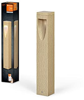 LEDVANCE SMART+ Outdoor WiFi-Wegeleuchte 7,5W, 600lm, Holz, mit warmweißem Licht (3000K) und 16 Mio. Farben, hochwertiges Aluminiumgehäuse, steuerbar per App, kompatibel mit Amazon, Google und Co.