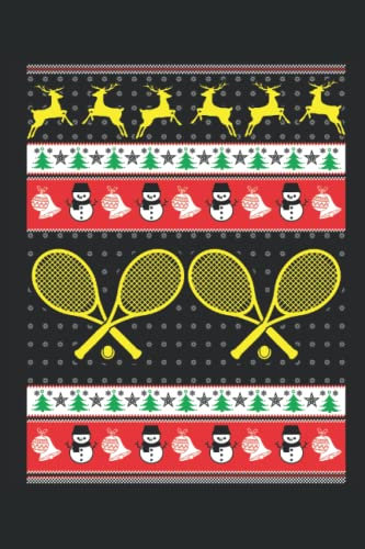 Tennis Christmas Sports Xmas Lover Tennis Player: Journal / Notebook / Diary, 120 Blank Lined Pages, 6 x 9 inches, Matte Finish Cover, Great Gift For Kids And Adults
