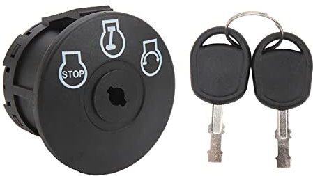 Interrupteur D'allumage de Moteur de Tondeuse à Gazon Interrupteur de Démarrage à 3 Positions avec 2 Clés de Remplacement pour Interrupteur D'allumage Automatique Cub