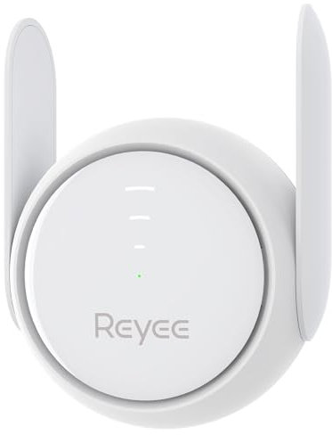 Reyee Répéteur de signal WiFi Extender, AC1200 Mbps, WPA3,2 FEM Indépendant Amplificateur de signal Couverture jusqu'à 7800 pi.ca. Extension de signal Gigabit double bande, REX-12