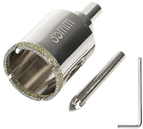 CLKE Scie Cloche Diamant, Scie Cloche 35mm,Foret Carrelage avec Foret Guide Centreur,Foret Diamant Carrelage,Ouvre-Trou en Verre,pour Coupe de Carrelage,Verre,Céramique,Pierre Microcristalline,Granit