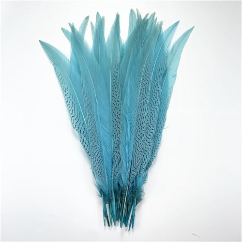50 unids/lote plata faisán cola plumas para ropa 30-80 cm Lady Amherst faisán plumas decoración DIY azul claro 70-75cm 28-32 pulgadas