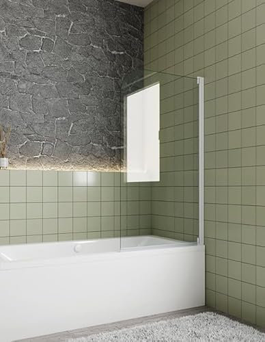 Aica Sanitär Badewanne Drehen Duschwand Badewannenaufsatz 180 Grad,75cm