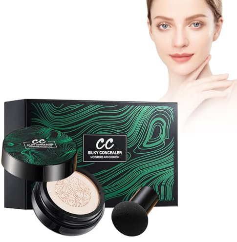 Utapossin Pilzkopf Luftkissen Creme Foundation Make up Pilz Luftkissen Pilz Luftkissen CC Creme Primer Langlebig Perfekte Abdeckung für Makelloses Make up Gleichmäßiger Hautton