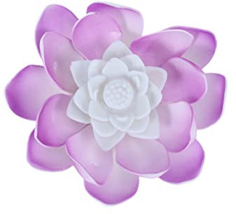 Homoyoyo Schwebendes Lotuslicht Schwimmende Lichter Lotusteichlichter Gefälschtes Seerosenblatt Schwimmende Lotuslichter Lotus-schwimmlichter Sonnenlotusblume Draussen Blumenteich Violett