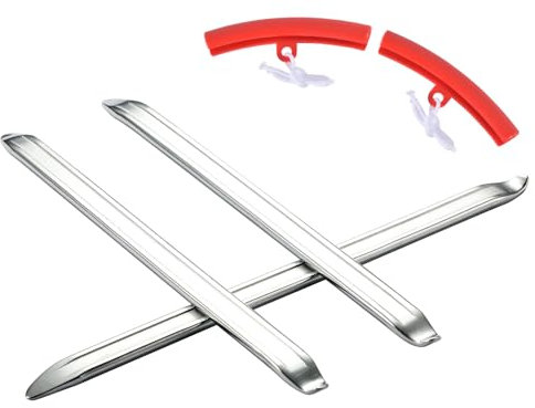 LACKINGONE Kit di montaggio per pneumatici in ferro, leva di montaggio in metallo, per bicicletta, moto (set di cambio pneumatici)