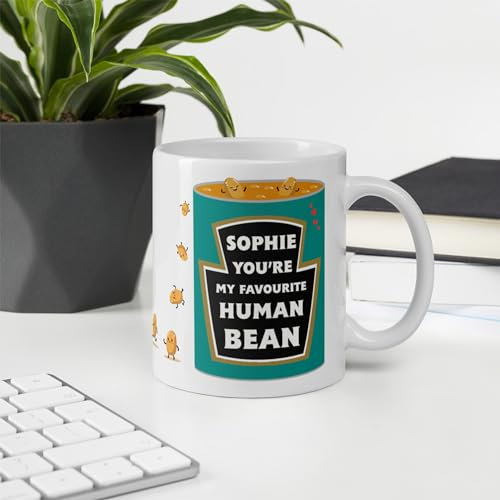 Personalised You're My Favourite Bean Funny Mug Valentines Gifts for Him or Her Husband Anniversary Birthday Present, 11oz Mug