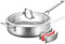 Yeksum Tri-Ply Stainless Steel Sauté Pan - 12 Inch Deep Frying Skillet, 6 QT Induction Cooking Pan, Dishwasher & Oven Safe - Detachable Handle