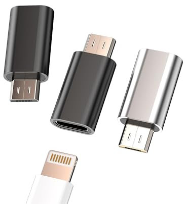 Adattatore Ricarica Lightning A Micro USB(3 Pack) per IPhone Femmina Jack Da MicroUSB Maschio Cellulare Android Per Apple Cavo Dati Compatibile Per Samsung Galaxy S6 S7 Edge+ S7Active Note5 to-mc
