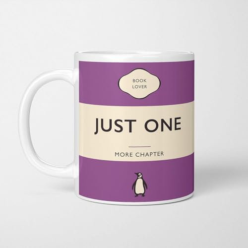 A Bit of Banter Just One More Chapter Penguin Book Cover Mug, Literary Classics, Book Lover Gift