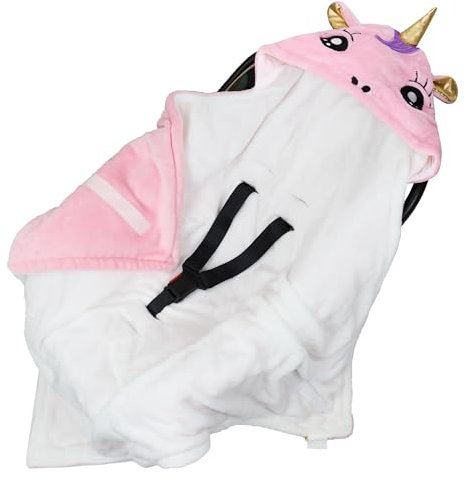 Hivia Einschlagdecke Babyschale-Einhorn Babydecke,Decke für Babyschale Einschlagdecke Maxi Cosi,90 * 90CM Decke Kinderwagen Winter