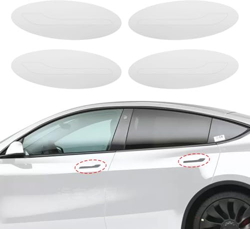 heenvn Door Handle Paint Protection Film for Tesla Model Y Model 3 Door Handle Protection Door Handle Anti Scratch Guard PPF Film Tesla Model 3 Model Y Accessories 2017-2025 (4PCS)