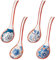AIMUMEIF 4 Pezzi Cucchiai da Minestra Cucchiai da Zuppa Asiatici in Ceramica,Cucchiaini di Ceramica Cucchiaio da Ramen per Gnocchi,Spaghetti di Riso,Wonton,Pasta e Zuppe 17x5cm