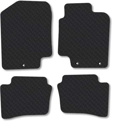 Fits Hyundai i20 (2009-2015) 5mm Rubber Car Mats | Heavy Duty Rubber Tailored Fit Floor Mats Full Coverage Durable Waterproof Accessories Easy Clean Anti Slip Made in the UK