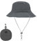 Sombrero de pescador con cuerda impermeable para mujeres hombres sombrero de safari ajustable a prueba de viento sombrero de pesca de playa gris