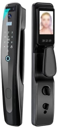Face Recognition Smart Door Lock Fingerprint Digital Lock Connected Send Photo to Mobile(6068round)