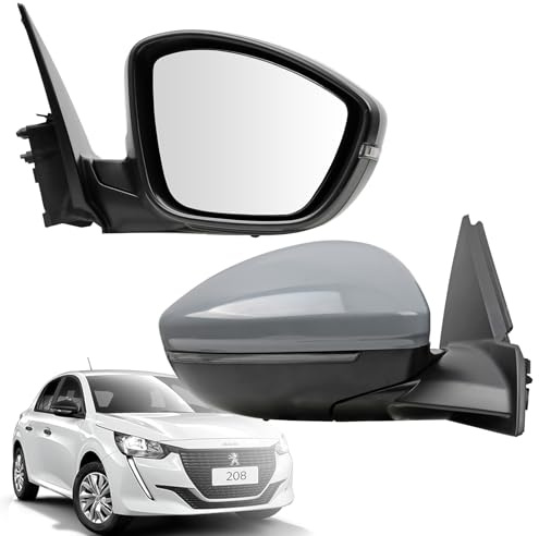Convitex Außenspiegel Rechts Elektrisch Beheizbar, Spiegel Komplett für CORSA F/208 2019 2020 2021 2022 2023 2024, für YPSILON (L21) EV 2024, Mit Temp.Sensor, Lackierbar, Mit Blinker LE-D, 8 PINS