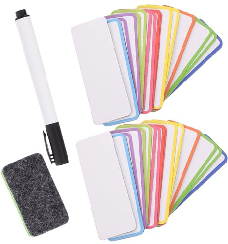 ROMISBABA Wiederverwendbare Magnetische Namensschilder aus Kupferbeschichtetem Papier 60 Stück mit Fester Haftung Abwischbare Whiteboard Etiketten für Möbel Büros und Zuhause
