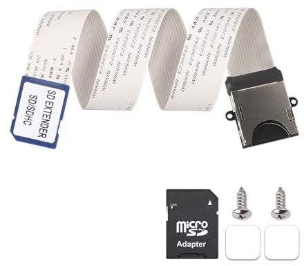 PinQiongZhe SD Card Extension Cable Adapter SD Male to Female Flexible Flat FFC Extension Cable Adapter for Car GPS, Car DVD, Large Mechanical Equipment (9.8in/25cm)