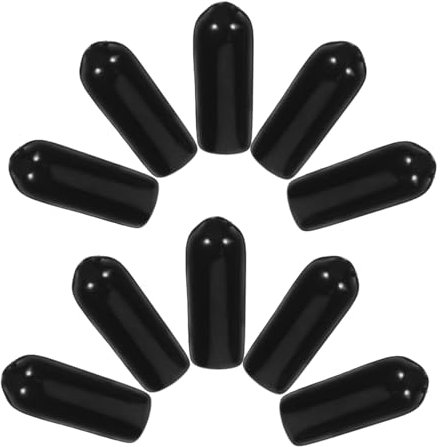 ADOCARN 10stücke Sprühfarbenkappen Aus Schwarze Füllkappen Für Punktsprühgeräte Airbrush-malzubehör Farbzubehör Zum Schutz Von Pigmenten Siphon-glasverschlüsse