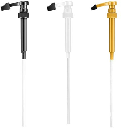 3 Pcs Syrup Pump, Coffee Syrup Dispenser, Bottle Pump Dispenser, Suitable for Flavorings Bottles, Coffee Syrup Dispenser Pumps, Home Drink House Bar Coffee, Not Dirty Hands