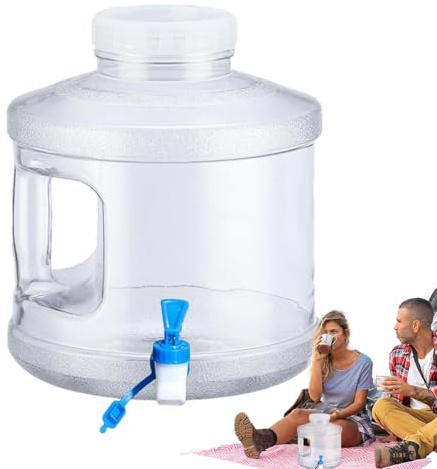 TocaFeank Wasserbehälter - 7,5 Liter Trinkkanister mit Griff | Wasserspender Mit Hahn,Für Wanderung Camping Garten Terrasse