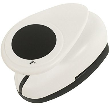 Paperfuel Vaessen Creative Perforatrice Ronde, Cercle, 5 cm, Jumbo+, 1 Pièce, jusqu'à 160g, pour Loisirs Créatifs et Scrapbooking, Black/White