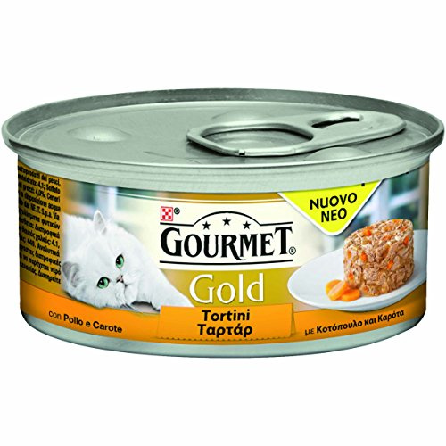 Gourmet Gold Pasteten mit Gemüse feucht Katzen mit Huhn und Karotten, 85 g