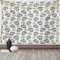 ABAKUHAUS Totenkopf Wandteppich und Tagesdecke, Abstract Skulls, aus Weiches Mikrofaser Stoff Wand Dekoration Für Schlafzimmer, 150 x 110 cm, Weiß und Schwarz