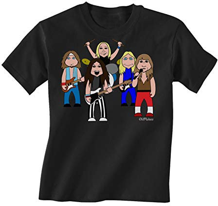 VIPwees, High On Maiden Musician, Boys or Girls Caricature Organic Cotton T-Shirt