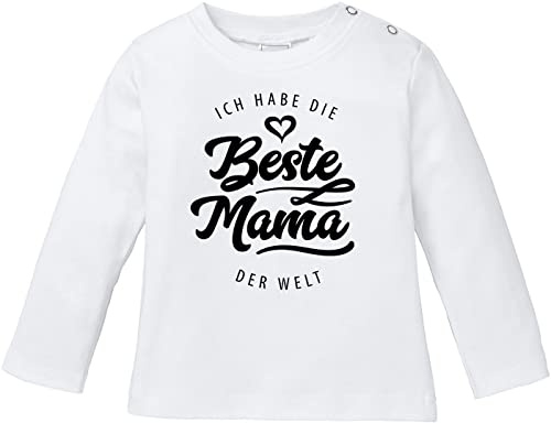 MoonWorks® Baby Langarmshirt Babyshirt Ich Habe den besten Papa der Welt Spruch Geschenk Jungen Mädchen