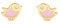 Damen & Kinder rosa Vogel Ohrstecker - Gelbgold 9 Karat (375) - Geschenkbox - Garantiezertifikat