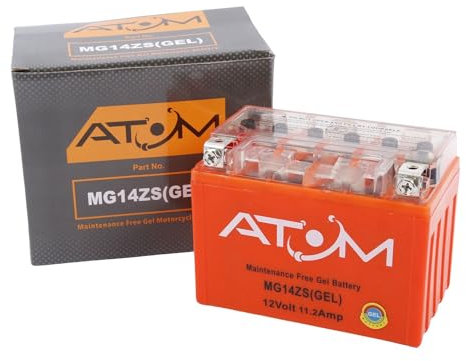 ATZ14S - Atom Gel Motorcycle Battery Factory Sealed 12V 11.2Ah