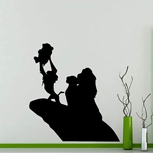 König Der Löwen Silhouette Wandaufkleber Cartoon Vinyl Aufkleber Home Kinderzimmer Kinderzimmer Innendekoration Wasserdichte Kunst Wandbild 57X61 Cm