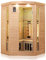Dewello® Infrarotkabine Infrarotsauna LAKEFIELD 3 140cm x 140cm für 2-3 Personen aus Hemlock Holz mit Vollspektrumstrahler, LED-Farblicht, Bluetooth, FM,MP3,USB