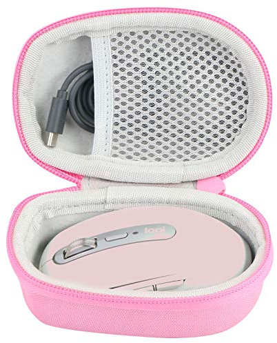 co2CREA Étui de Voyage Rigide Housse Cas pour Logitech MX Anywhere 3S / 3 / 2S / 2/1 Souris sans Fil/Souris Bluetooth(boîte Seule) (Rose)