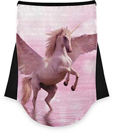 AJINGA Gesichtsbedeckung, Bandana, Ohrschlaufen, stilvoll, Einhorn-Flügel, Pferd, Damen, Halstuch, gegen Staub, Wind, Motorrad, Herren