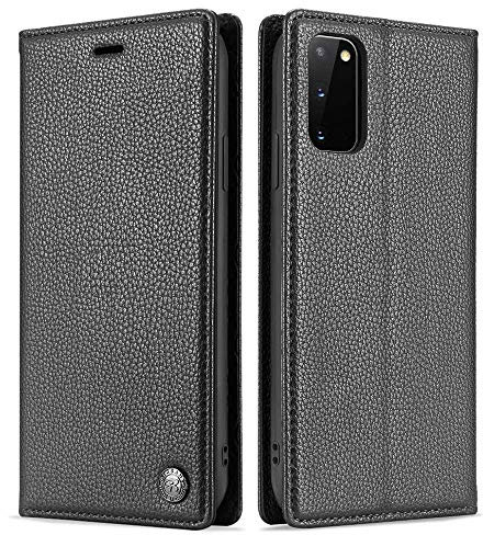 L-FADNUT for Samsung A51 Wallet Flip Case with Card Holder Slots Magnetic Stand Shockproof Leather Phone Case for Samsung Galaxy A51 Black