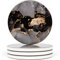 Naivasha Homeware Marble Coasters Set of 4 - Stunning Decorative Coasters in GLOSS Finish, Elegant Stone with Cork Bottom - Night