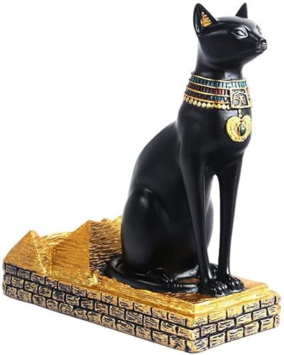 Joylern Wine Bottle Holder Egyptian Cat Figurine Cat Display Stand Shelf Storage for Table Pantry Cabinet Decoration